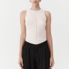 ST. AGNI Stitch Detail Tank - Ivory | Singlets