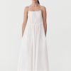 ST. AGNI Relaxed Drawstring Dress - White | Dresses