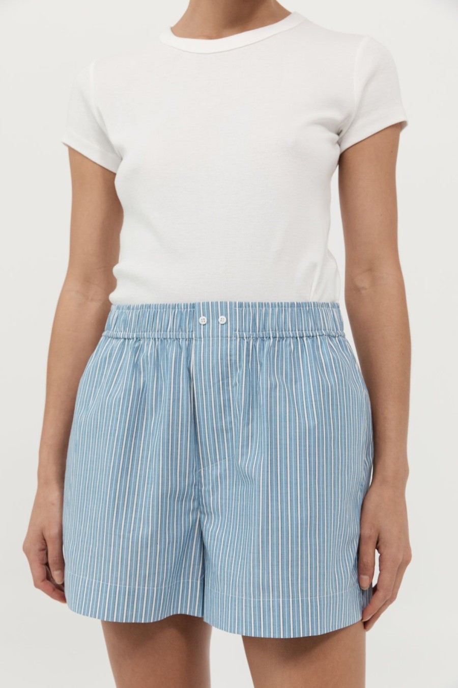 ST. AGNI Stripe Boxer Short - Blue Stripe | Uni