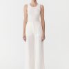 ST. AGNI Linen Wide Leg Pants - Ivory | Pants