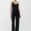 ST. AGNI Mid Rise Wide Leg - Washed Black | Pants