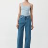 ST. AGNI Mid Rise Wide Leg - Denim Blue | Denim